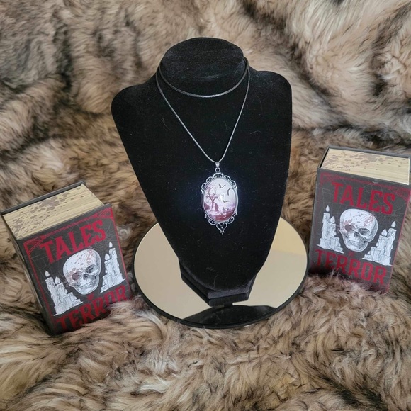 Gothic Pendant 24" Graveyard Scene - Picture 2 of 5